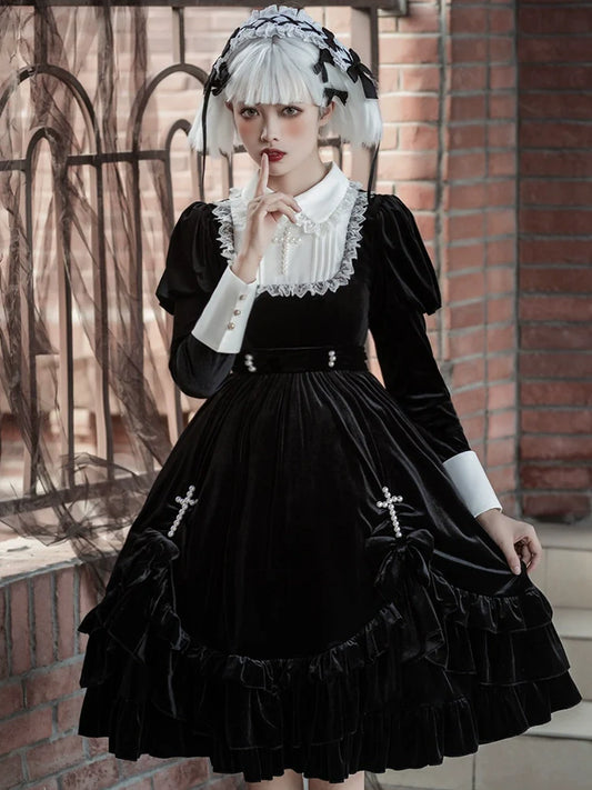 Sweet Date - Halloween Gothic Lolita OP Dress Princess Winter Dress