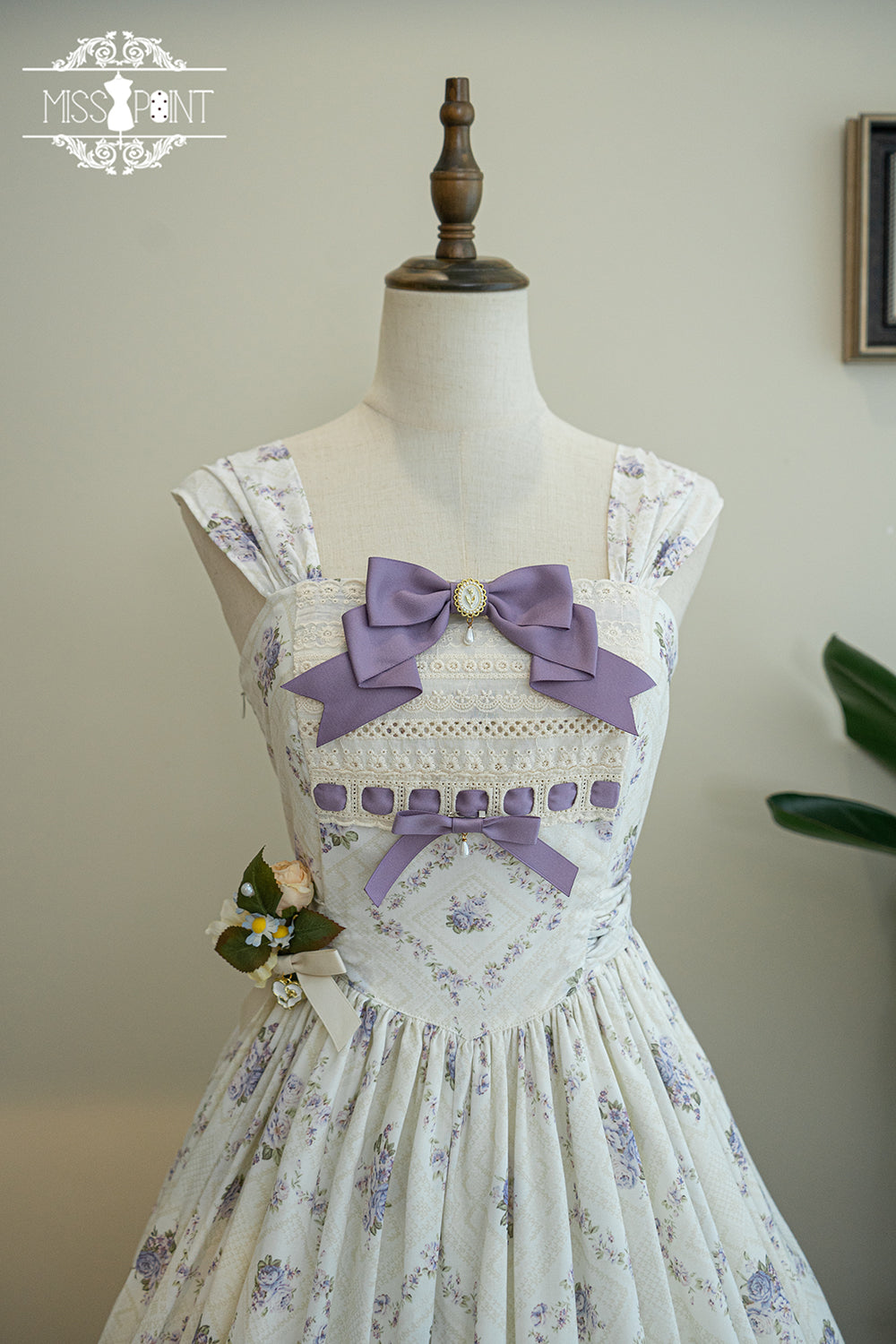 Miss Point - Customized Wood Rose 2.0 Elegant Vintage Jumper Dress