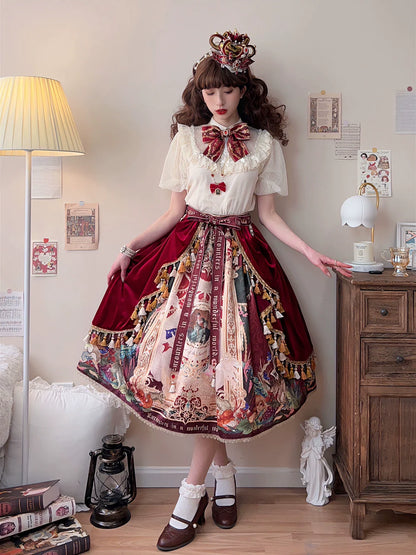 Miss Point - Kaleidoscope - Classical Lolita Shirt Dot Gauze Detachable Puff Sleeve Blouse Customized