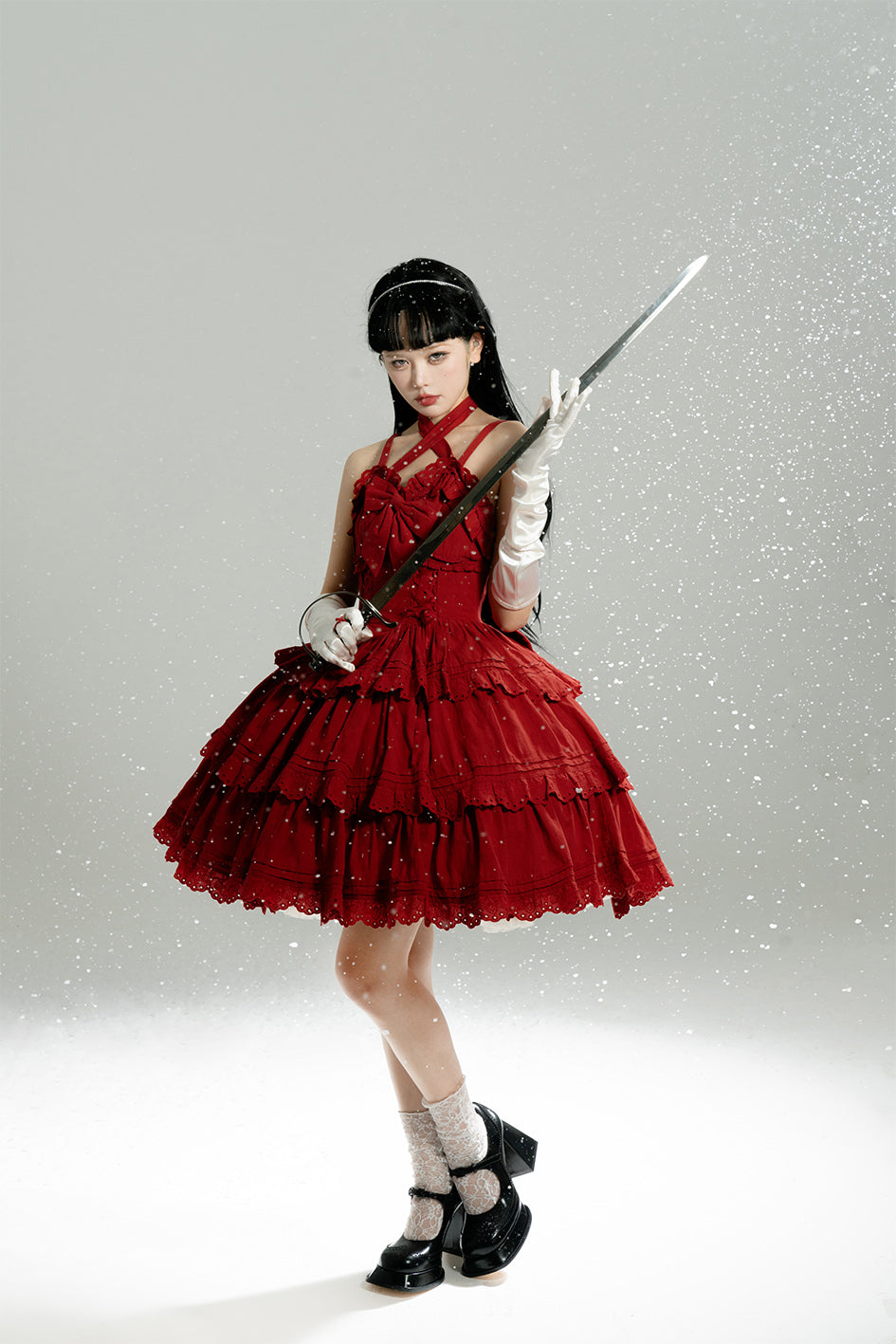 MEEKWIND - Miss Flora - Cotton Sweet Lolita Dress Set Doll-like OP and JSK