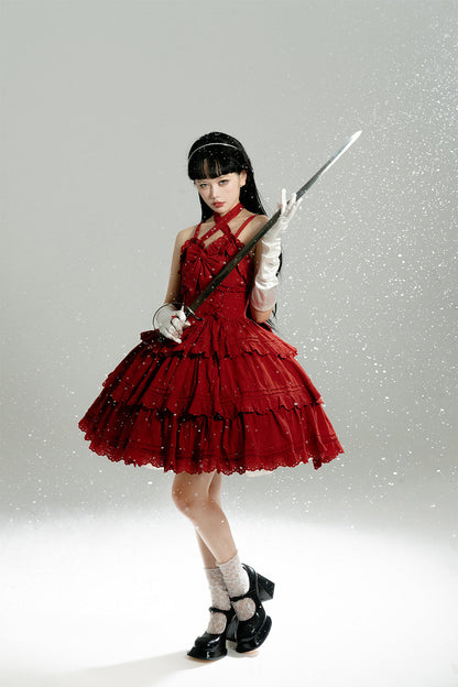 MEEKWIND - Miss Flora - Cotton Sweet Lolita Dress Set Doll-like OP and JSK