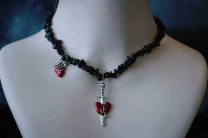Strange Sugar - Handmade Gothic Lolita Choker, Multiple Pendant