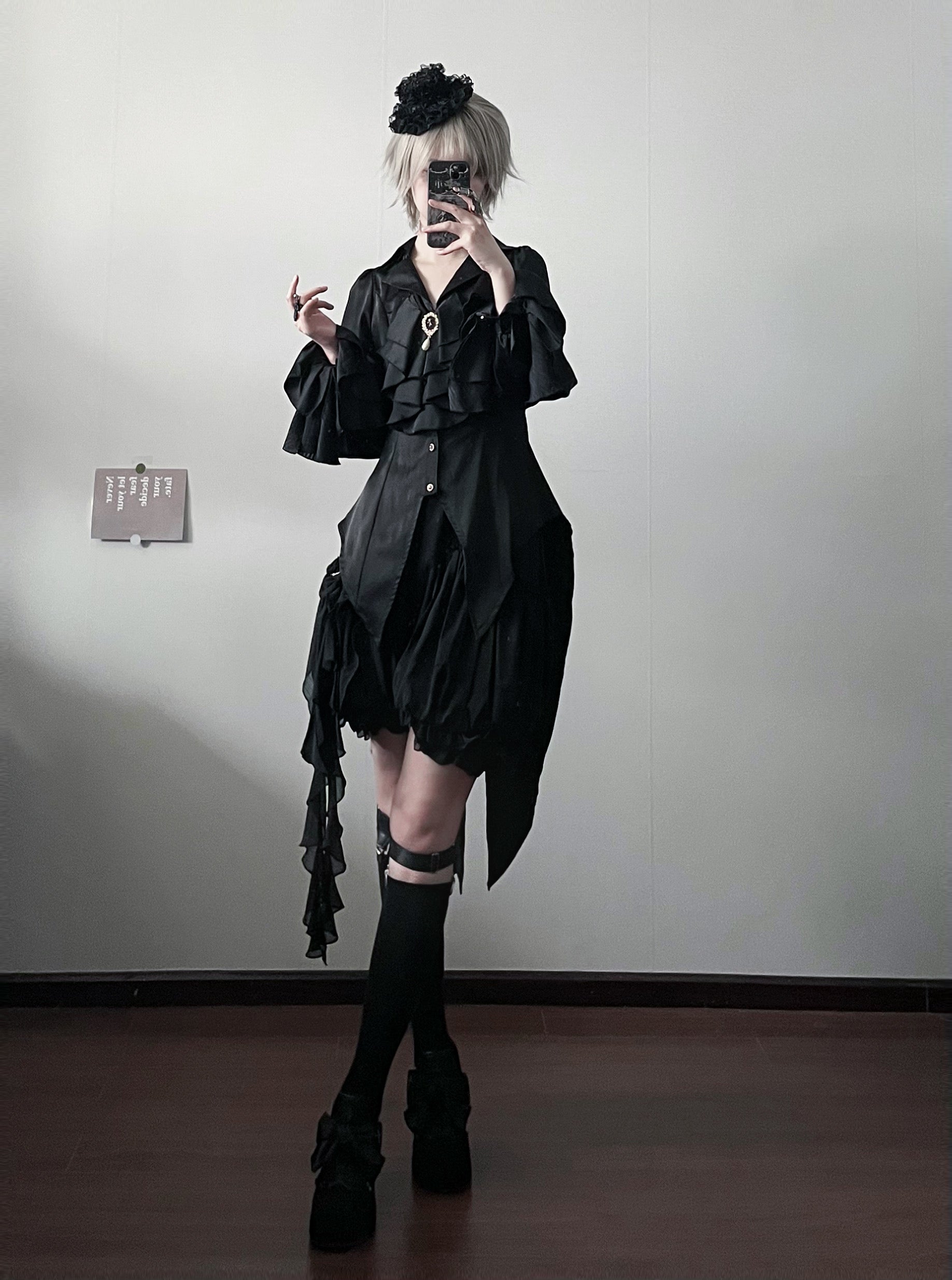 Muppet Mind Ben - Dream - Ouji Lolita Blouse Elegant V-neck Swallowtail Hem Shirt