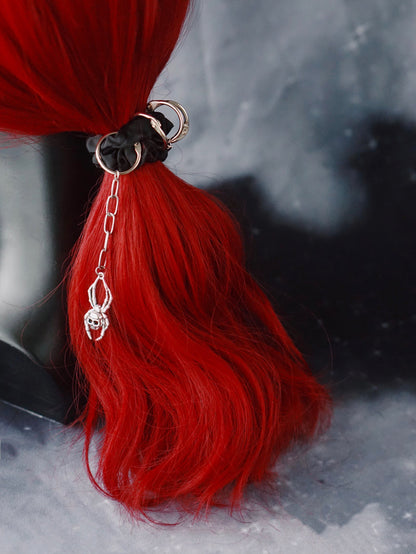 Strange Sugar - Gothic Lolita Black Hardware Skull Spider Hairband