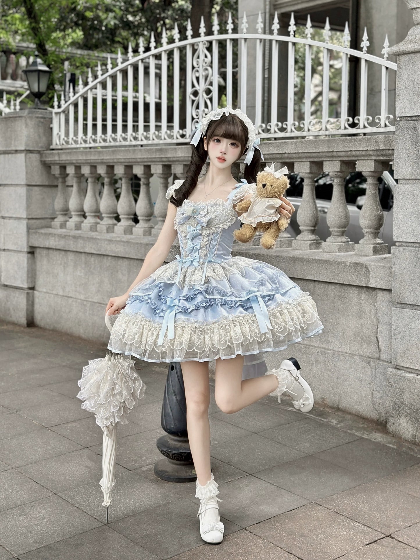 Sugar Girl - Dreamy Butterfly - Ballet-style Sweet Lolita JSK Dress With Large Bow Trailing