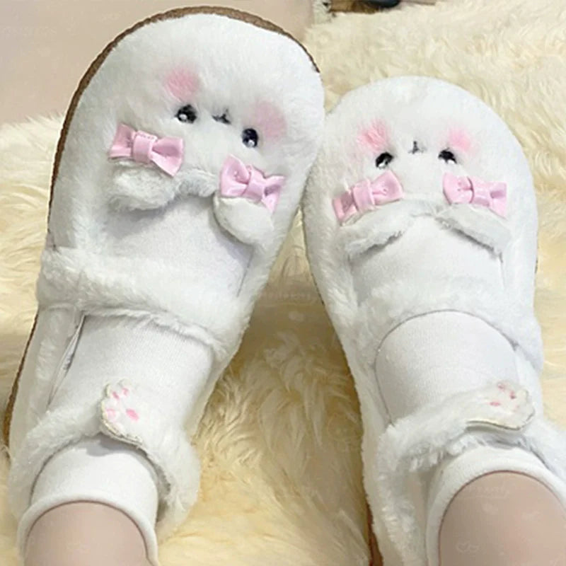 Fairy Godmother - Cute Plush Warm Round Toe Lolita Soft Sole Shoes