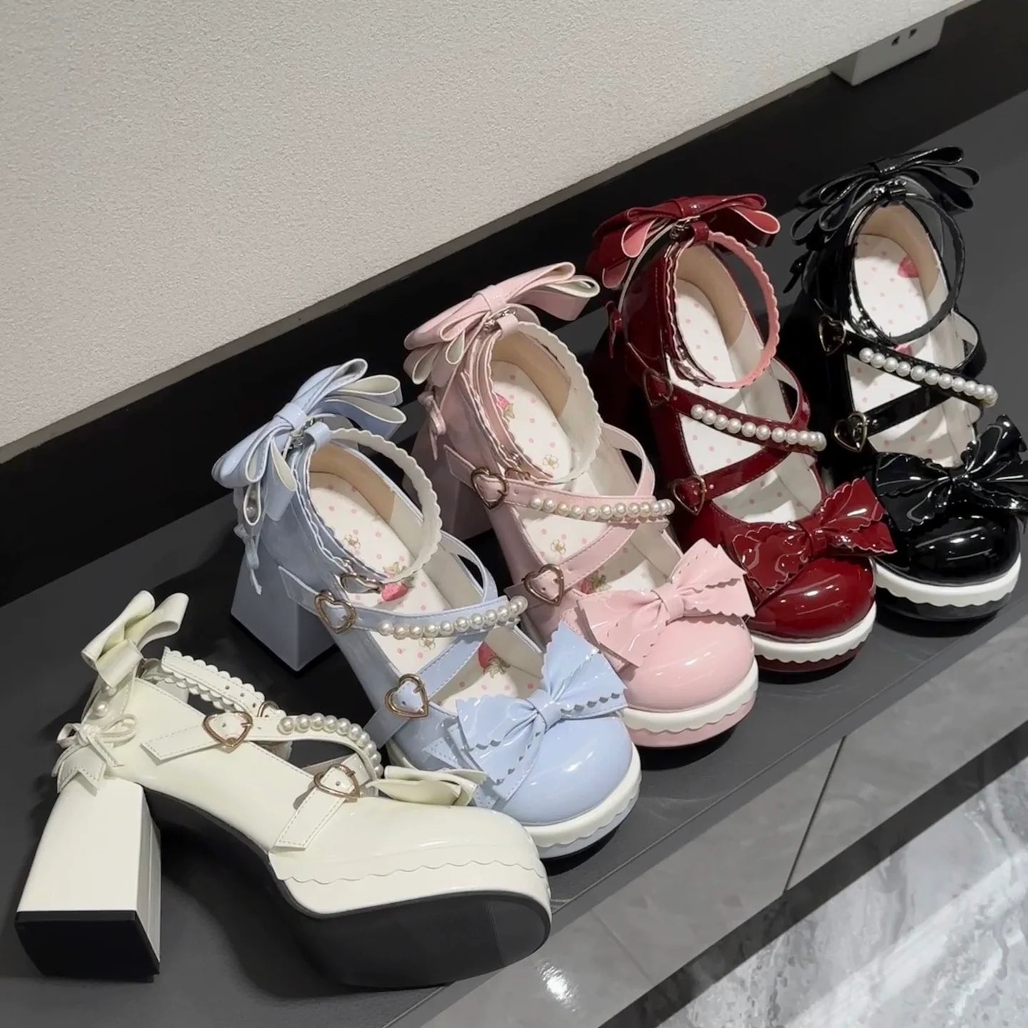 Witch's Night - Crush Complex - Sweet Lolita Heel Shoes, Pearls & Bows