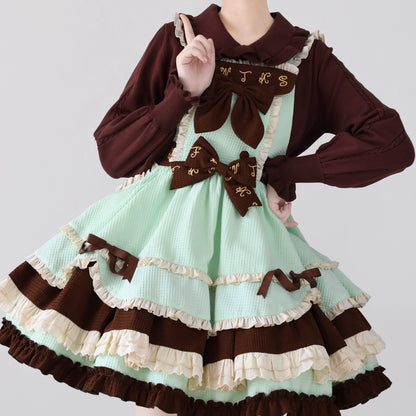 MIST - Japanese Style Lolita Sweater Puff Sleeves Knit Undershirt