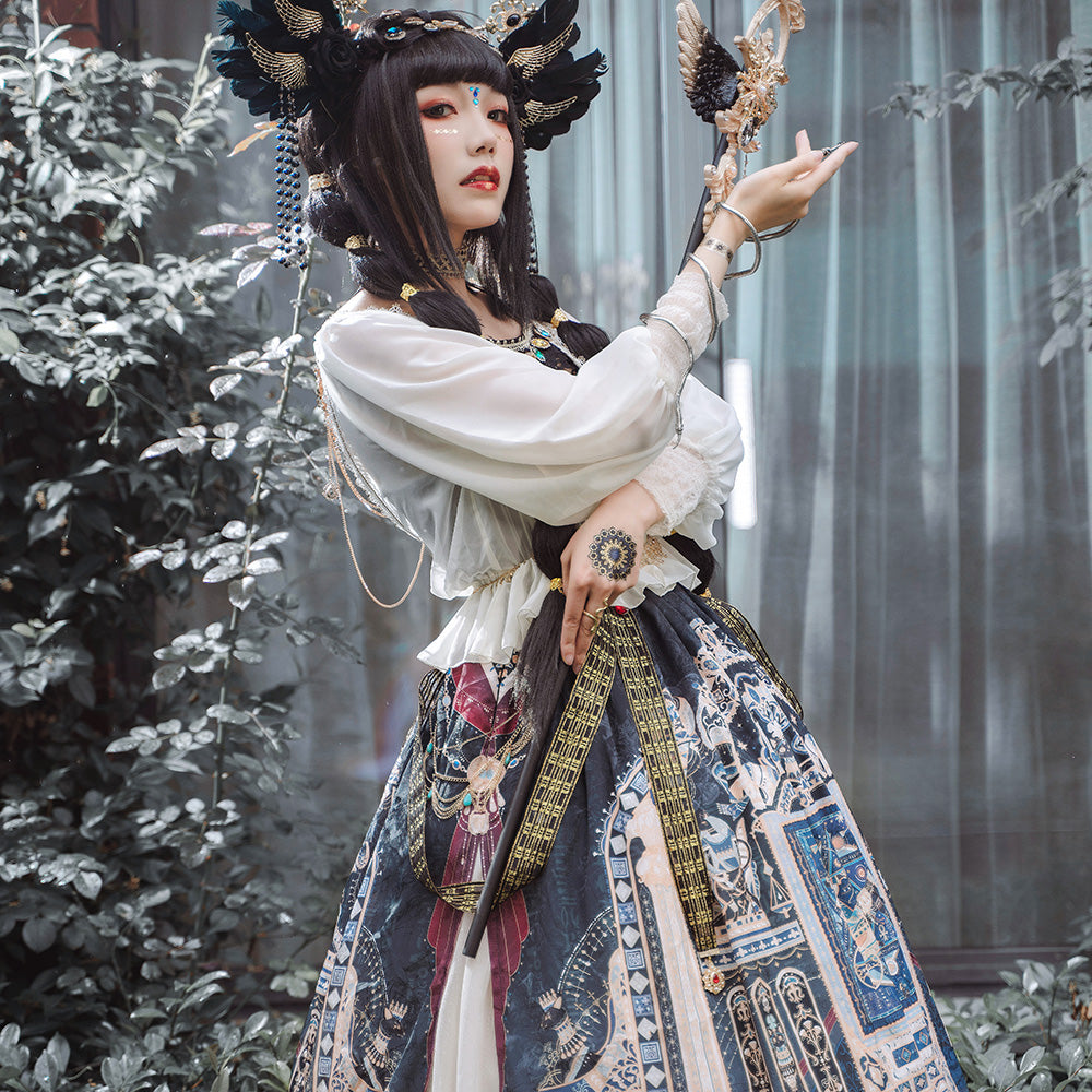 Miss Point - Dusk Bester - Egyptian Lolita Brooch Waistband Shawl