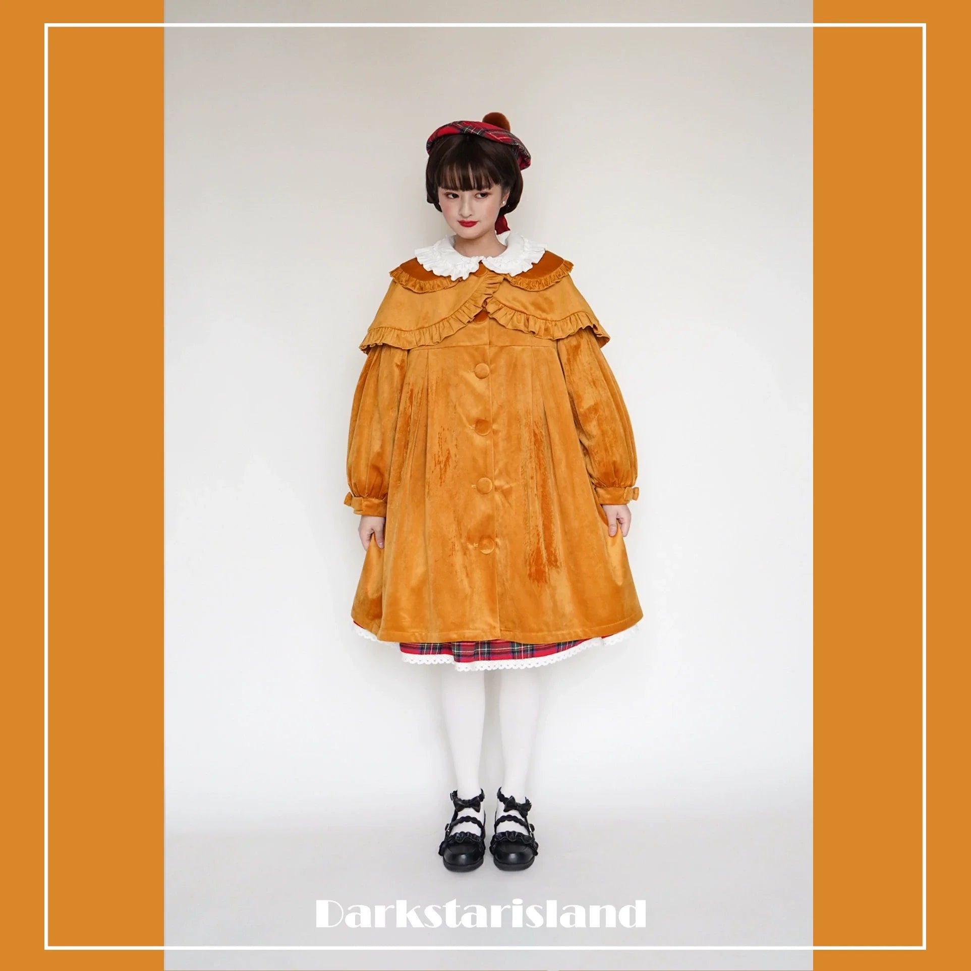 Dark Star Island - Winter Lolita Cape Velvet Antique Lolita Coat