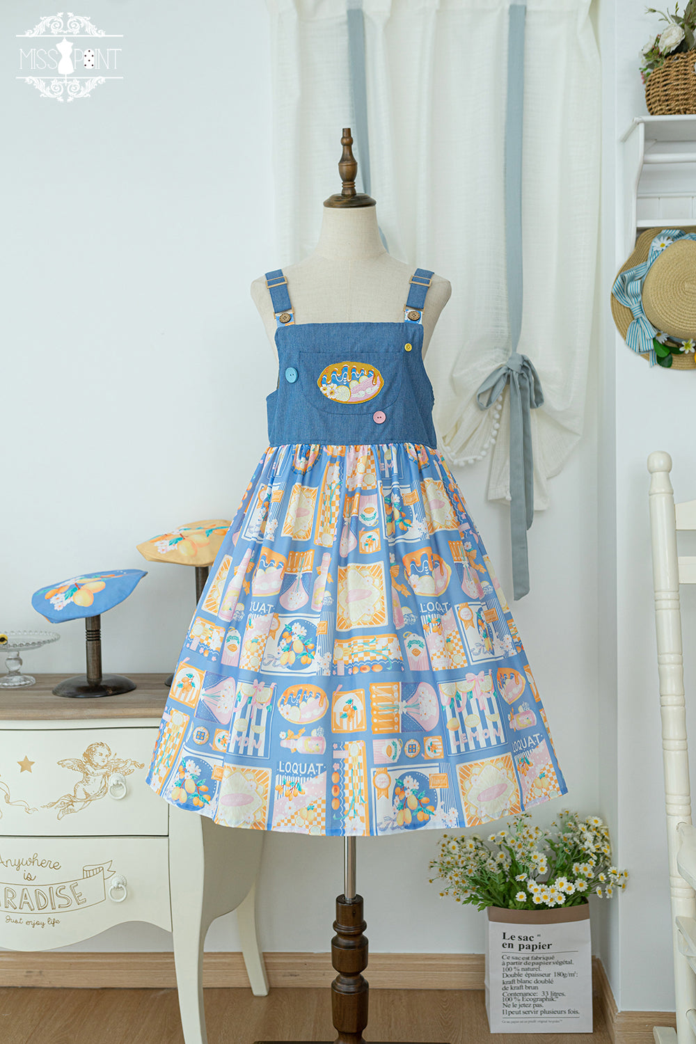Miss Point - Daisy Lemon - Kawaii Lolita Lemon Print JSK Customized