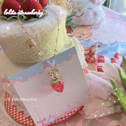 Bear Doll - Sweet Lolita Necklace Strawberry Charlotte Necklace