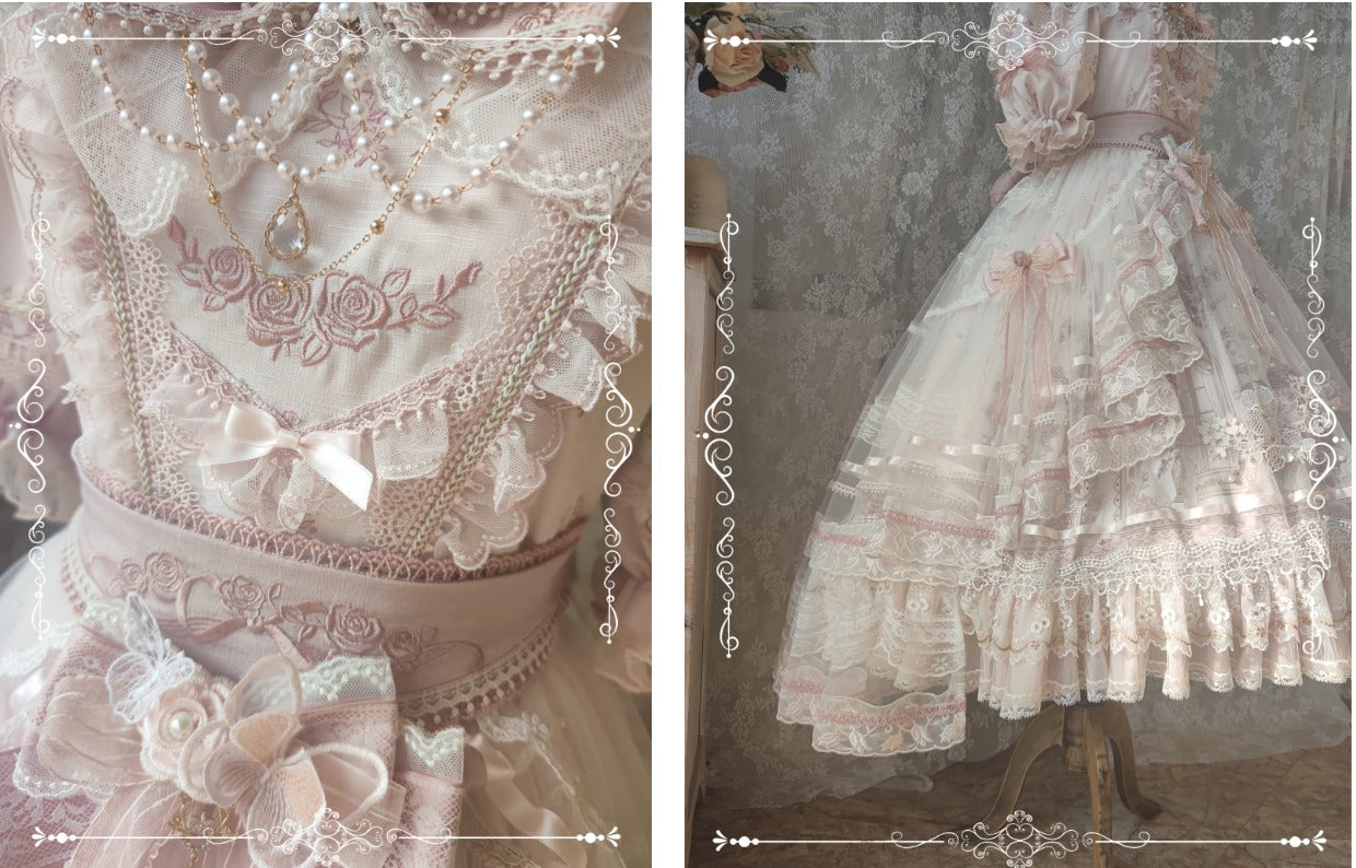 Garden Cat - Sunset Realm Lolita Bride Gorgeous OP FS