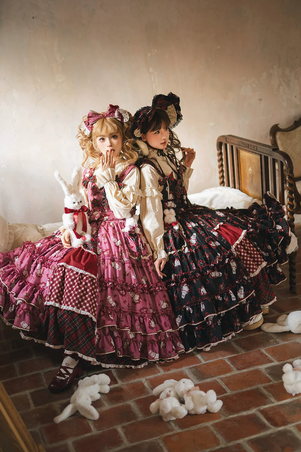 Miss Point - Forest Berry Bunny - Sweet Lolita JSK Elegant Bunny Print Dress