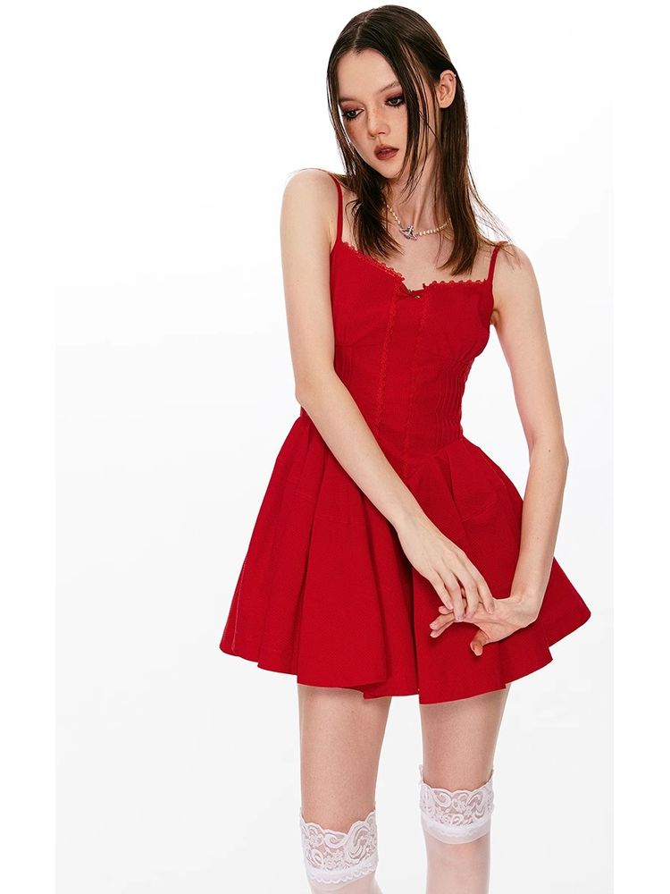 A-line suspender dress【s0000008427】