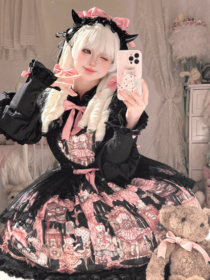 Uncle's Workshop - Missing Lamb Case - Gothic Lolita Dress Set with Sheep Prints