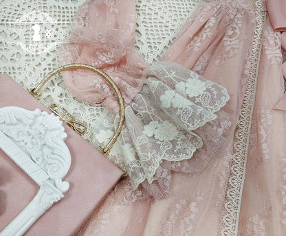 Miss Point - Dawn Girl - Reto Elegant lolita OP Dress Lace Long Sleeve