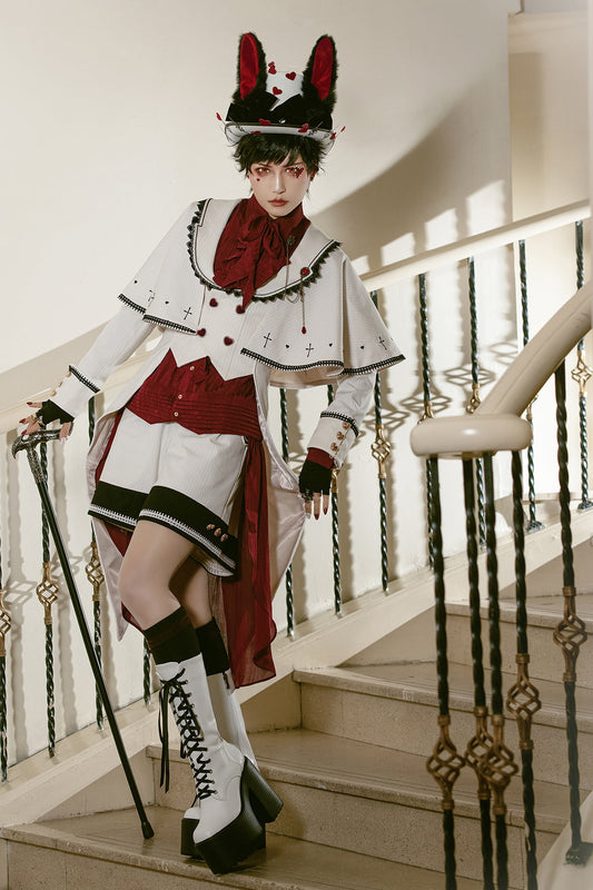 Immortal Thorn - Ouji Lolita Handsome White Prince Wind Coat