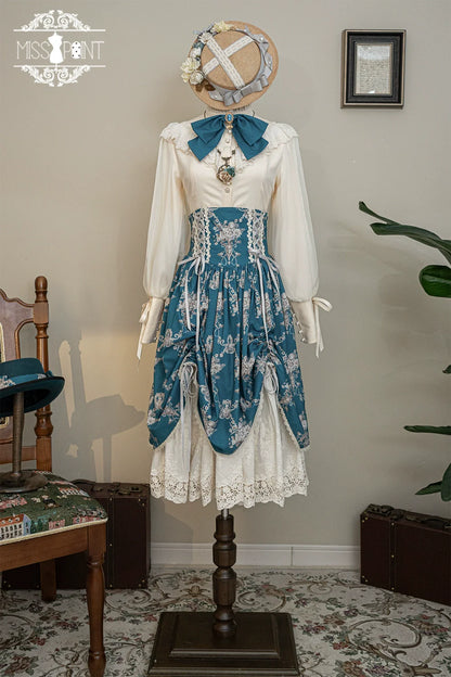 Miss Point - Customized Vintage Lolita Skirt Elegant Pullover Fishbone SK