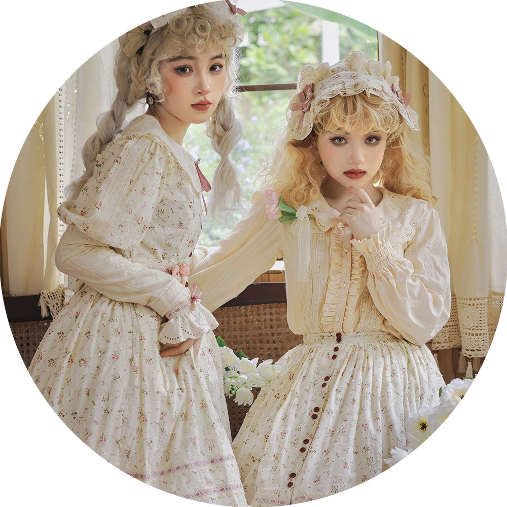 Miss Point - Flower and Alice - Idyllic Retro Floral Country Lolita SK