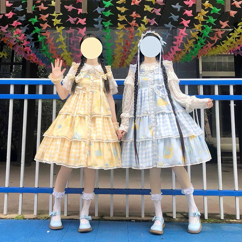 Sakurada Fawn - Lolita Sweetheart Cute Snowflake Chiffon Blouse