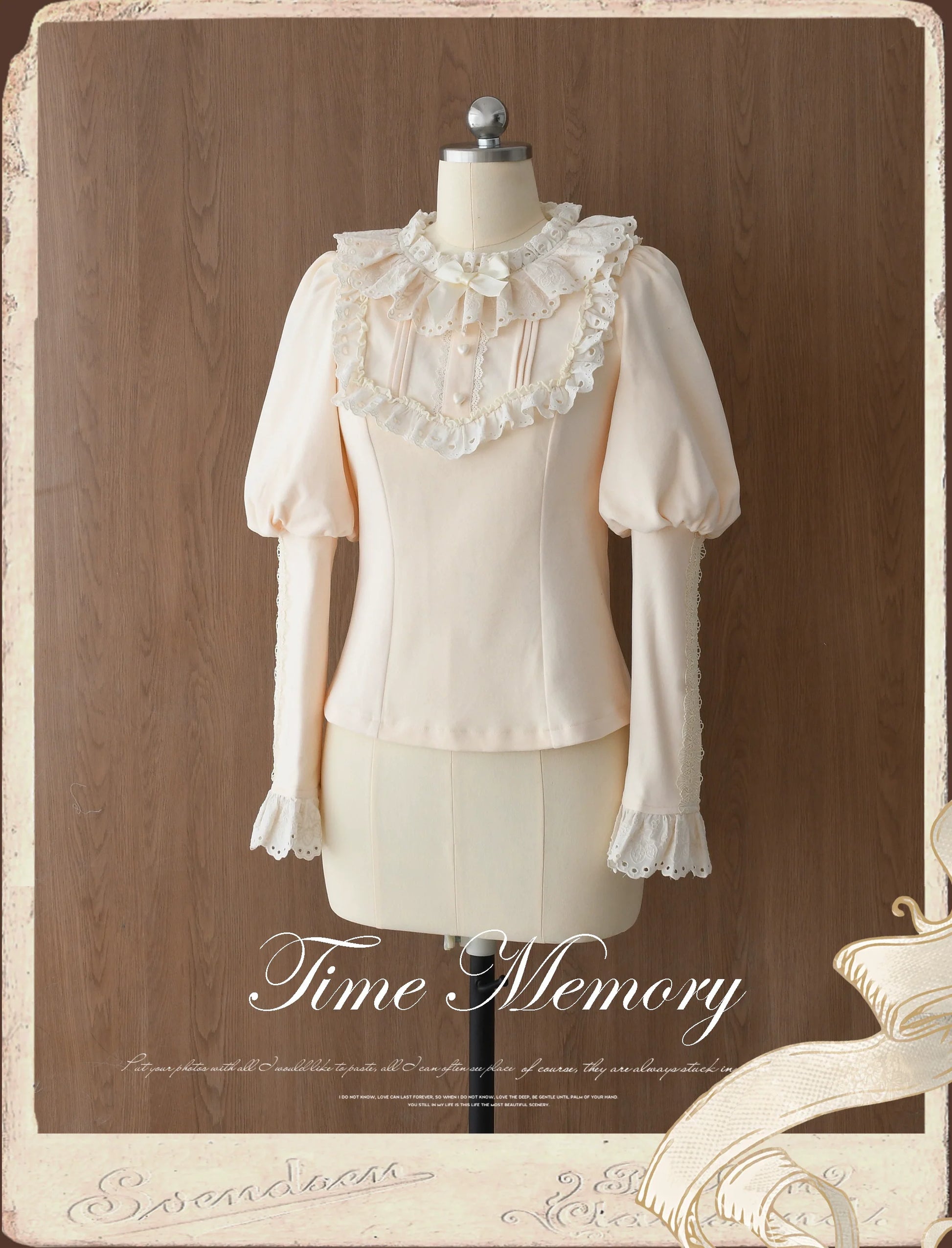 Time Memory - Cozy and Warm - Elegant Lolita Shirt Slimming Mutton Sleeves Blouse