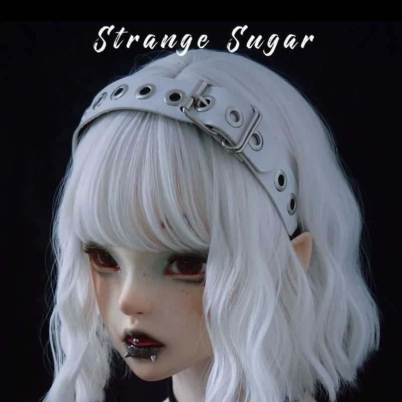 Strange Sugar - Gothic Lolita KC Faux Leather Punk Lolita Hair Accessories