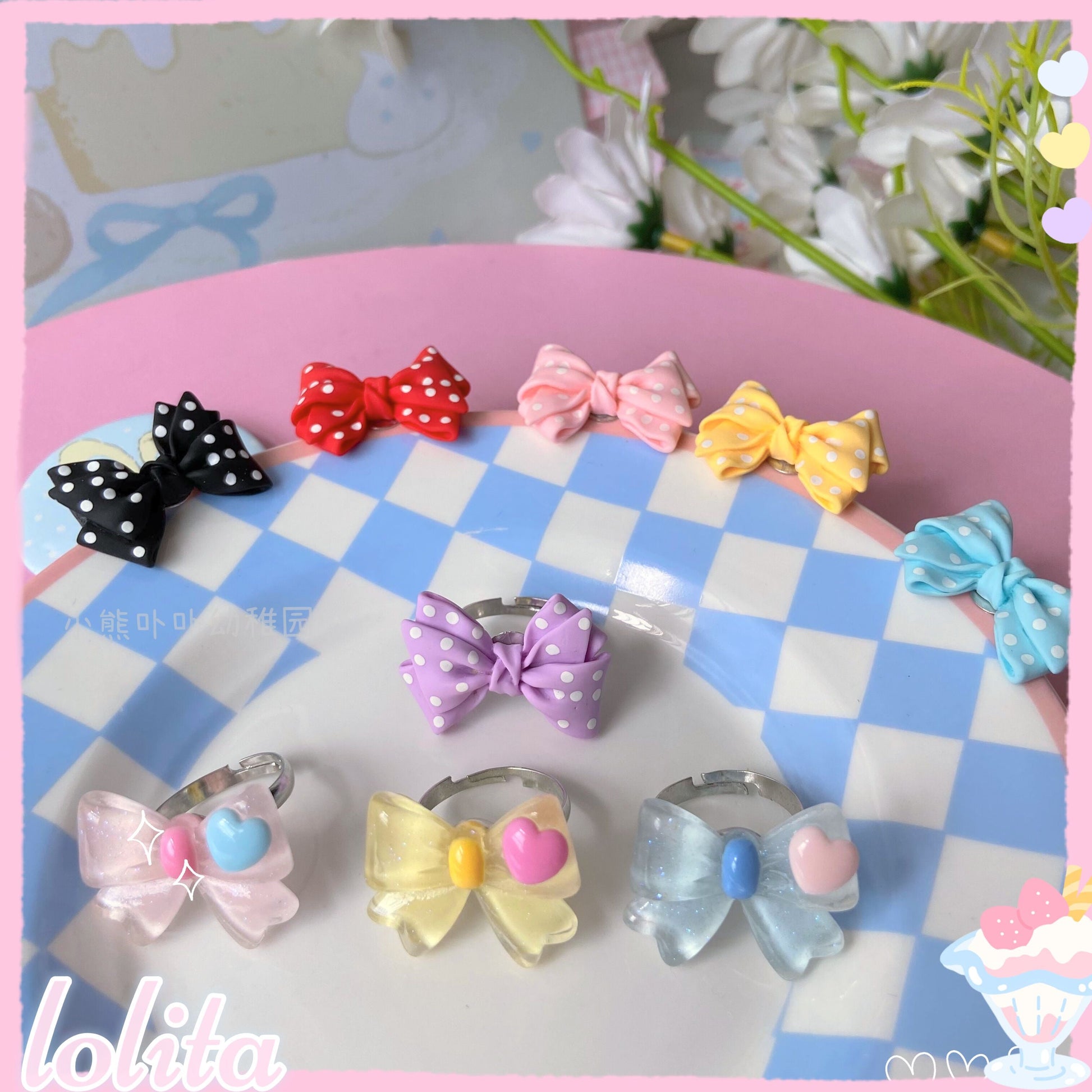 Bear Doll - Kawaii and Sweet Lolita Bowknot Ring