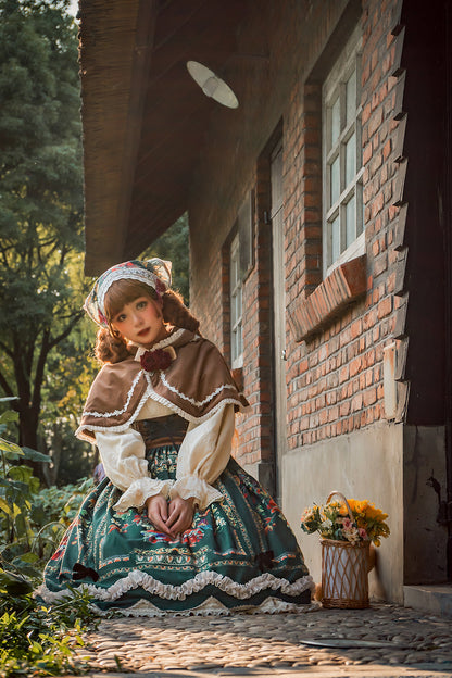 Miss Point - Praise of Abundance - Bavarian Style Lolita Velvet Hooded Cape