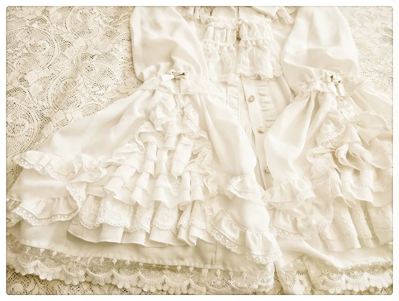 Youlan Lane - Retro Lolita Hime Sleeve Lolita Blouse