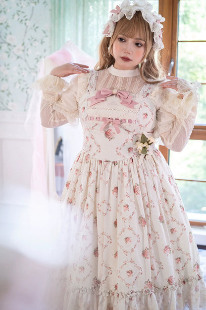 Miss Point - Kaleidoscope - Classical Lolita Shirt Dot Gauze Detachable Puff Sleeve Blouse Customized