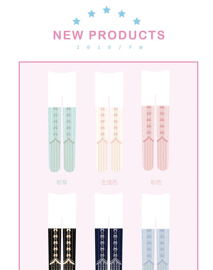 Roji roji - Kawaii 120D Velvet Lolita Tights Multicolors