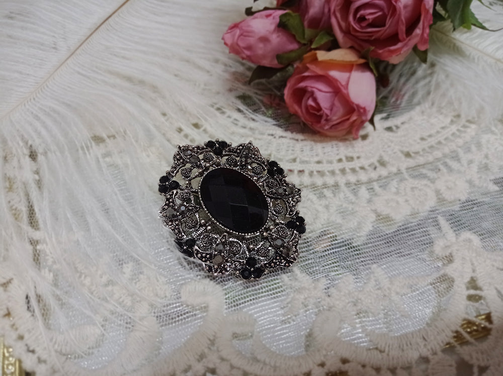 Miss Point - French Rose - Lolita Brooch and Waist Tie