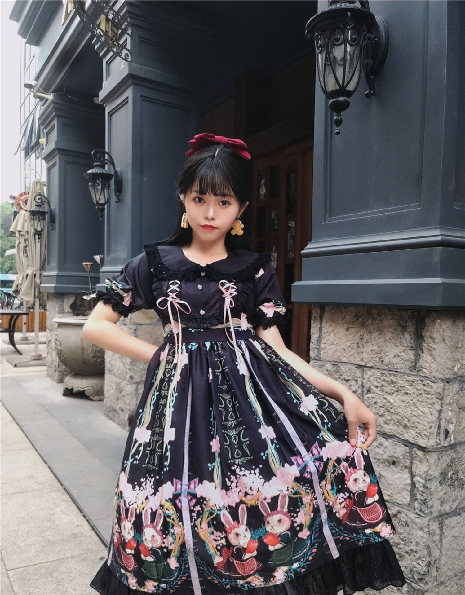 Niu Niu - Picnic Bunny Girl - Plus Size Lolita JSK Short Sleeve OP Dress