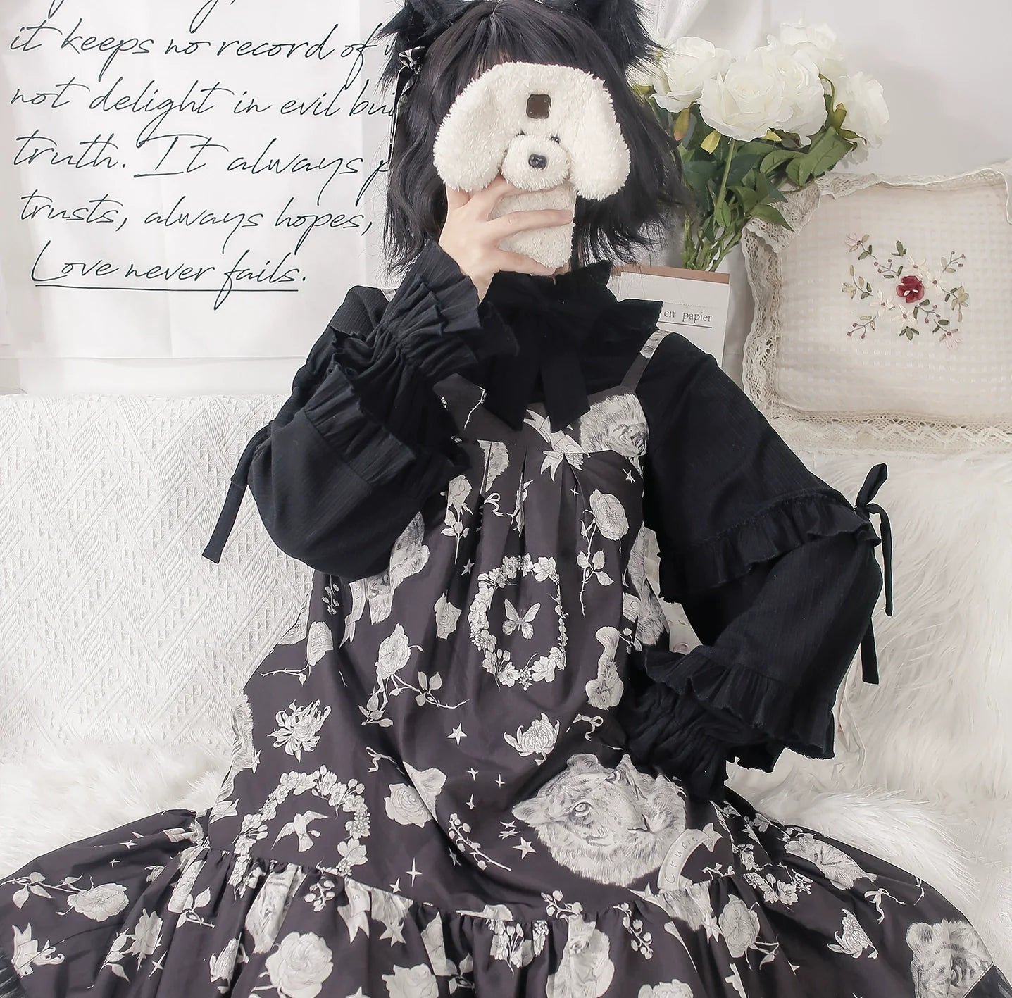 MIST - First Snow - Sweet Lolita Sweater Winter Puff Sleeve Knitting Innerwear