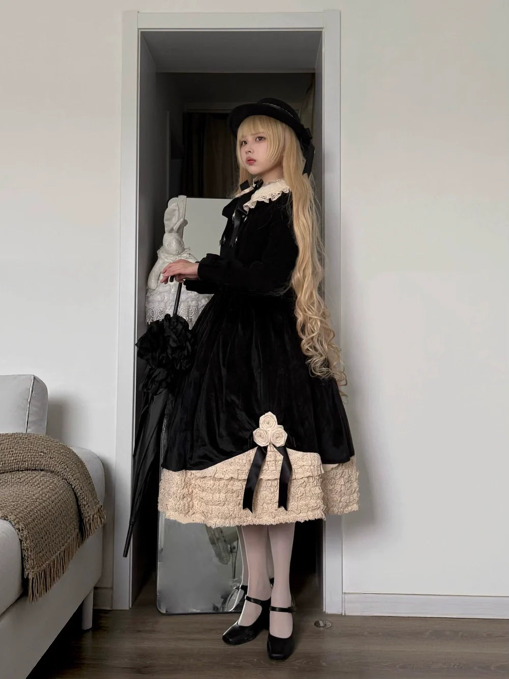 LeMiroir - Winter Solstice - Elegant Lolita Winter Short Coat & SK
