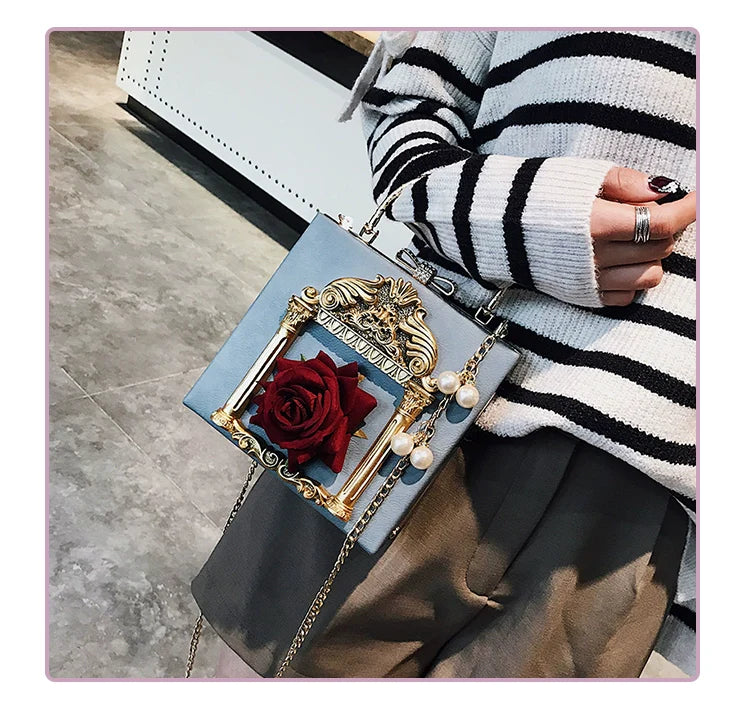 Prime Sister - Gothic Lolita Retro Bag Baroque Square Crossbody Bag