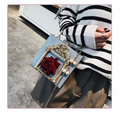 Prime Sister - Gothic Lolita Retro Bag Baroque Square Crossbody Bag