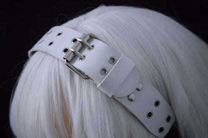 Strange Sugar - Gothic Lolita KC Faux Leather Punk Lolita Hair Accessories