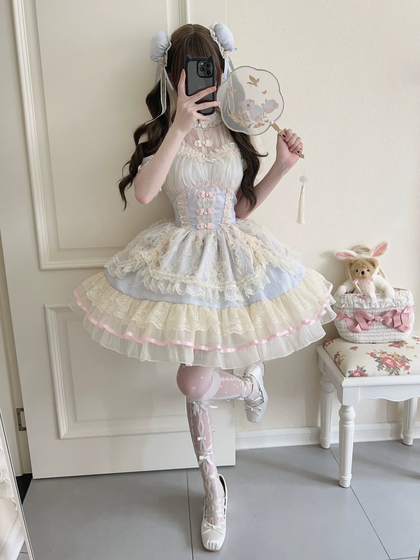 Sugar Girl - Hua Ji Fu Lei - Chinese Style Lolita JSK Dress Ballet Style Innerwear Set
