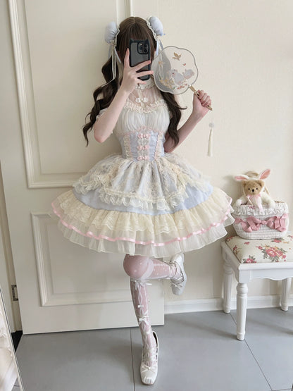 Sugar Girl - Hua Ji Fu Lei - Chinese Style Lolita JSK Dress Ballet Style Innerwear Set