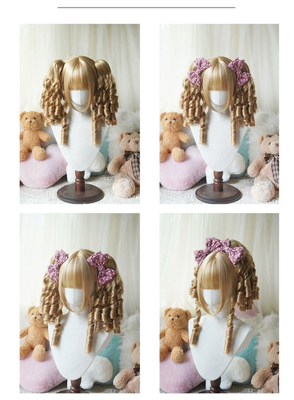 Imperial Tea - Solid Lolita Bob Wig With Detachable Curl Ponytail