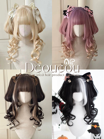 Dcoucou - No-Heart Rabbit 45cm Long Curly Ponytail Wig Multicolors