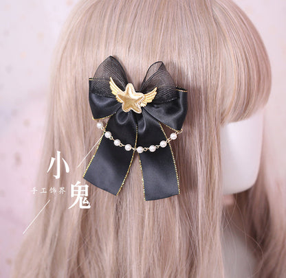 Xiaogui - Gothic Accessories Lolita Bow KC Hairclip