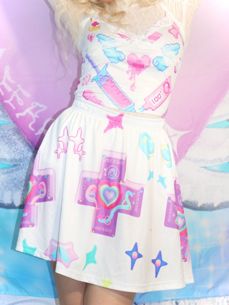 Fancy Pop Print Lace Camisole【s0000002518】