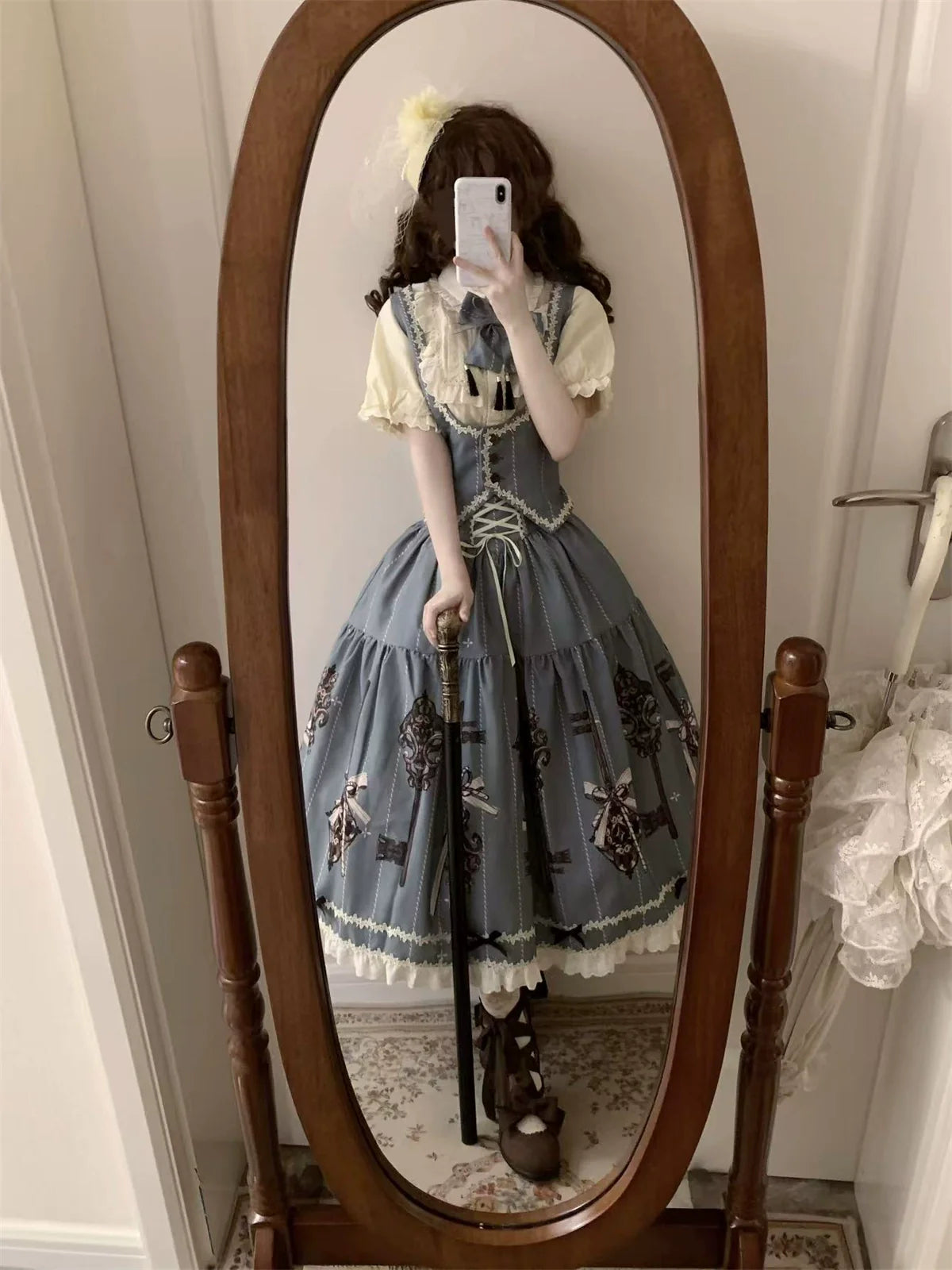 Uncle's Workshop - Secret Key - Classic Lolita Dress Suit, Key Print