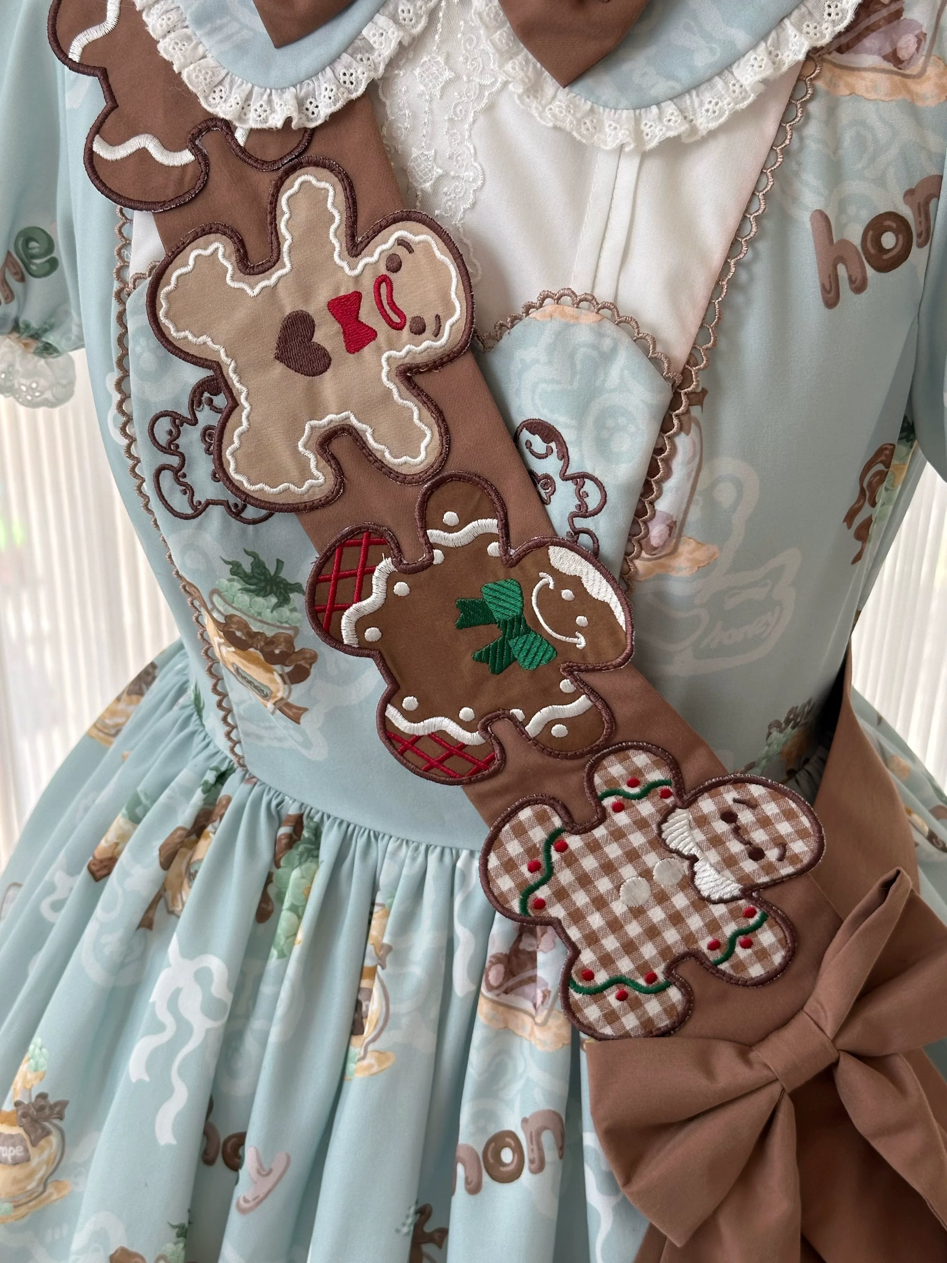 Babyblue - Bear Honey - Sweet Lolita Accessory Gingerbread Man Design