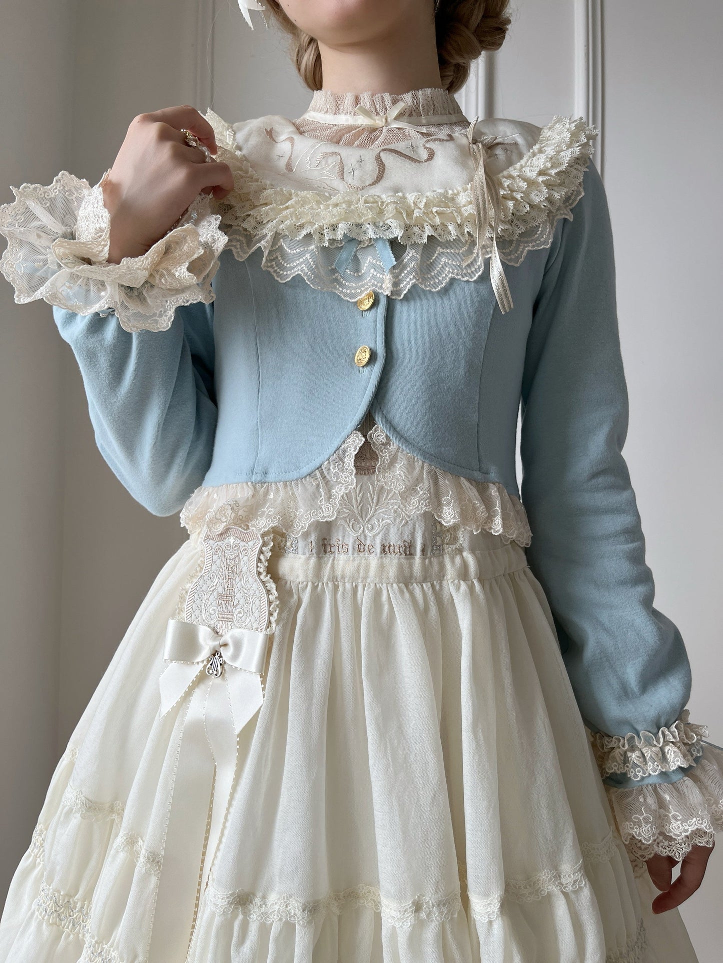 Unideer - Prelude - Elegant Lolita Bolero Jacket with Lace Ruffle Frill