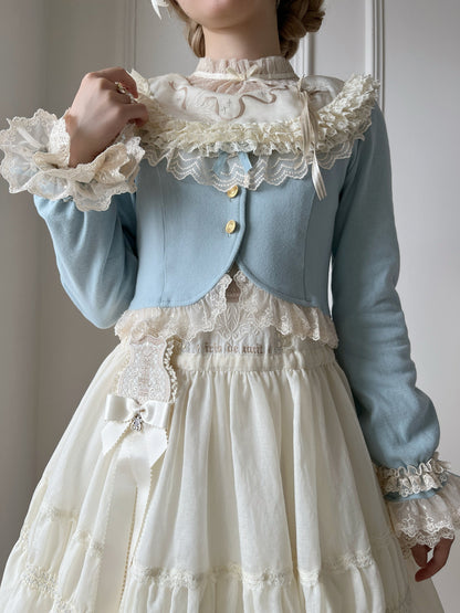 Unideer - Prelude - Elegant Lolita Bolero Jacket with Lace Ruffle Frill