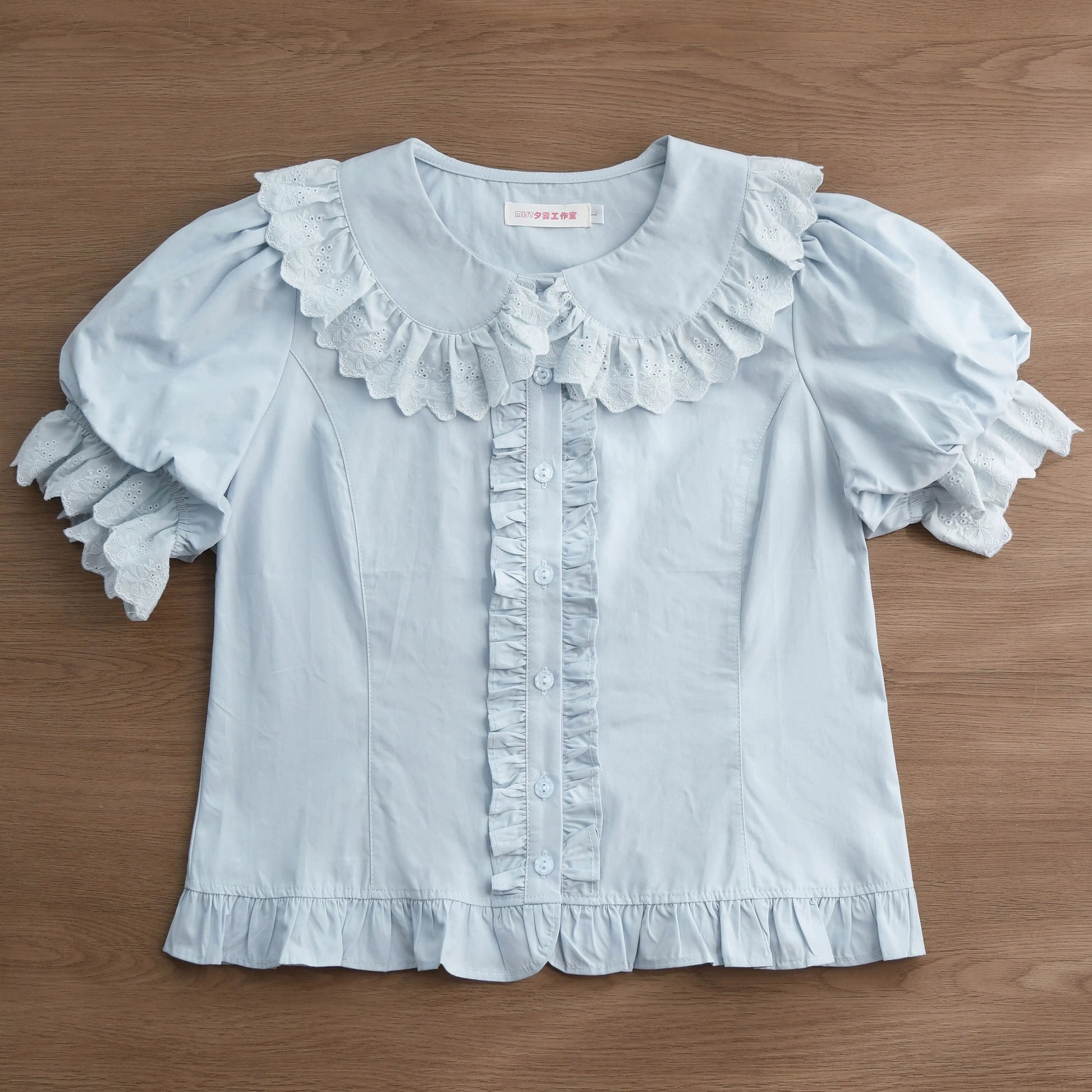 MIST - Cotton Kawaii Lolita Blouse, Short Sleeve